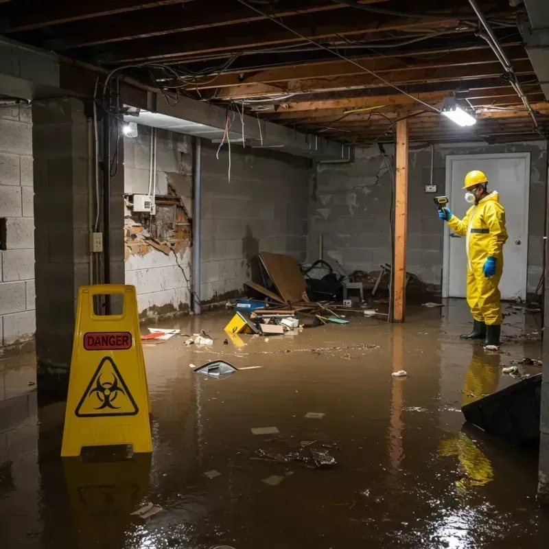 Flooded Basement Electrical Hazard in Arnold, MD Property