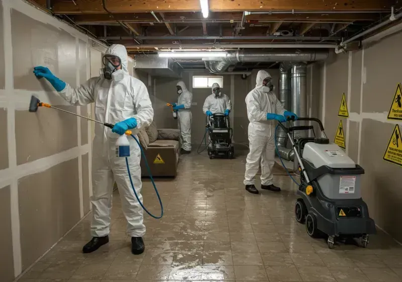 Basement Moisture Removal and Structural Drying process in Arnold, MD